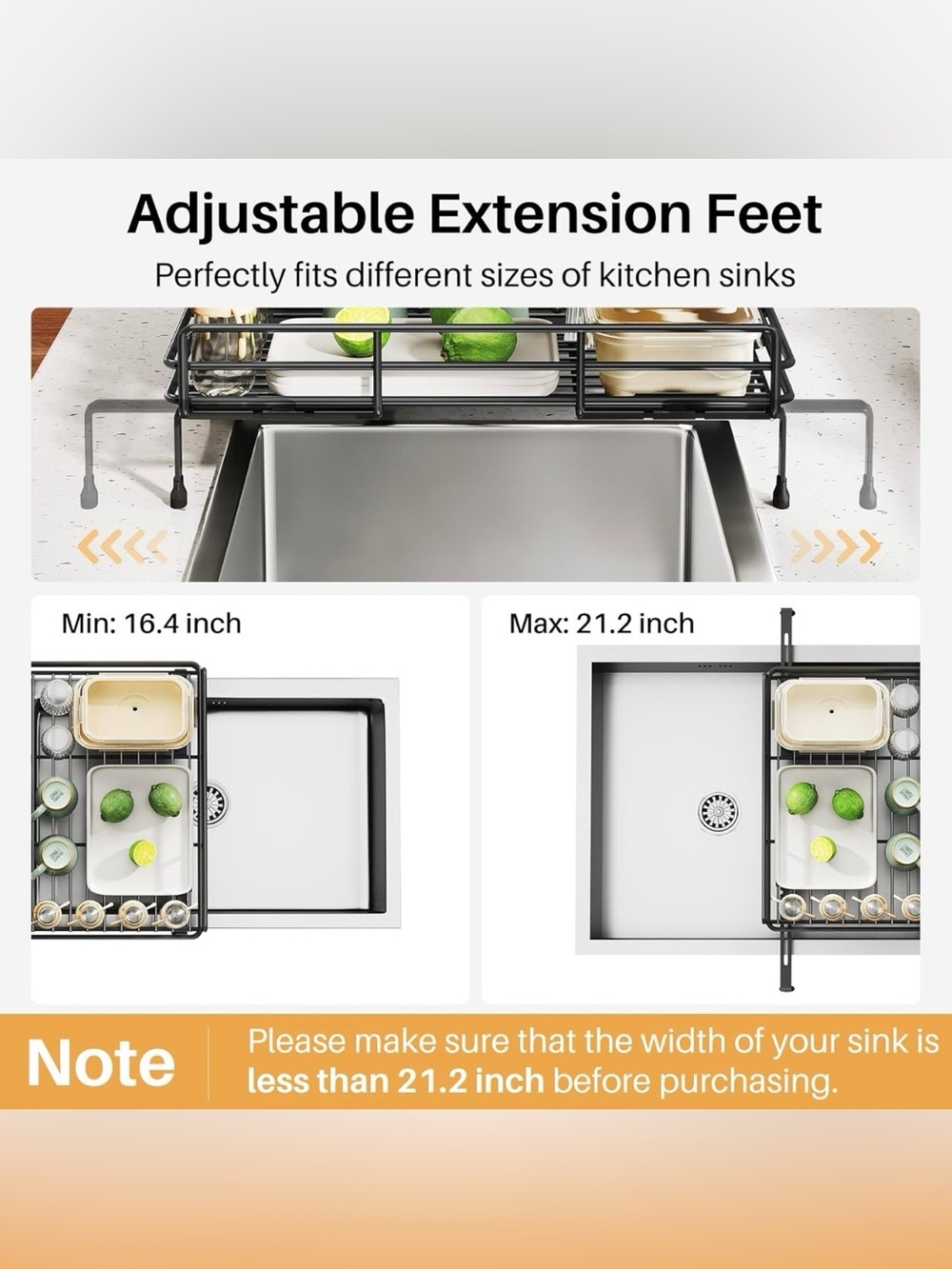 SNTD Dish Drying Rack - Extendable Dish Rack - Picture 6 of 9